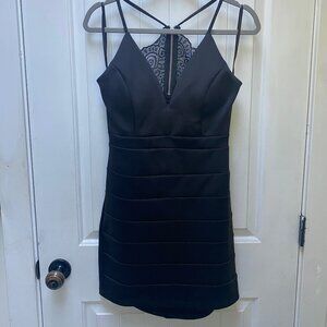 Le Chateau Black Halter Bodycon Dress — Size M